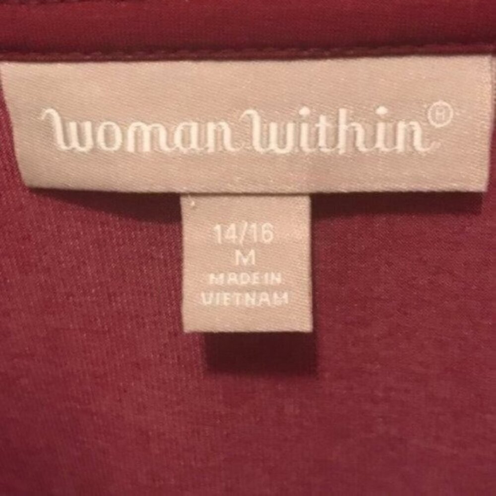 NWOT Woman Within Floral V-Neck Dress - Size 14/16 (Medium) - Picture 7 of 9